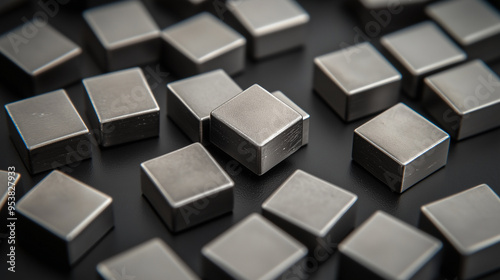 Neodymium Magnet Square Close Up