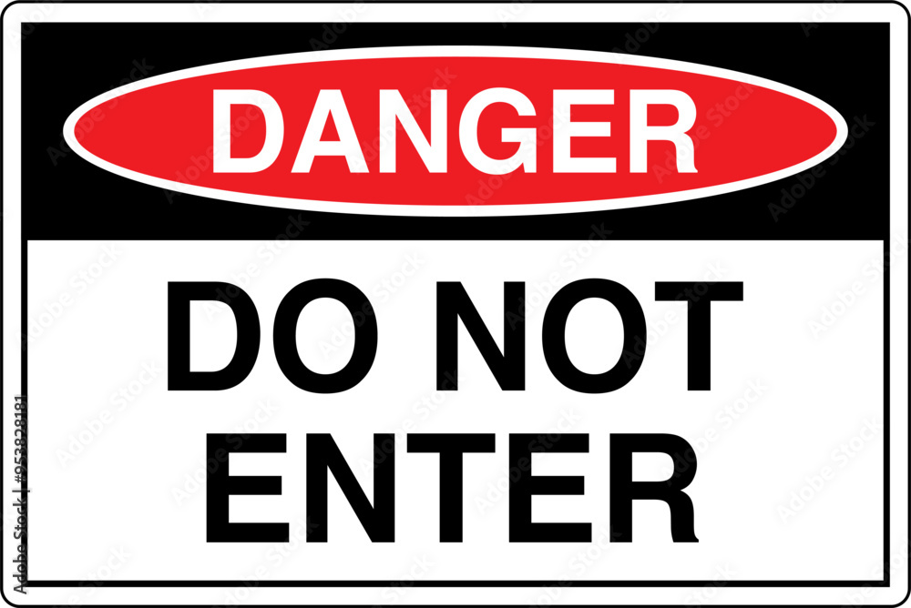 Fototapeta premium OSHA Safety Signs Marking Lab...