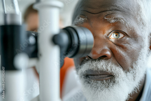 Senior Man Undergoing Eye Examination