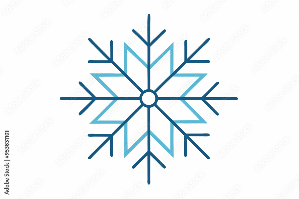illustration of a snowflake icon illustration of a snowflake icon