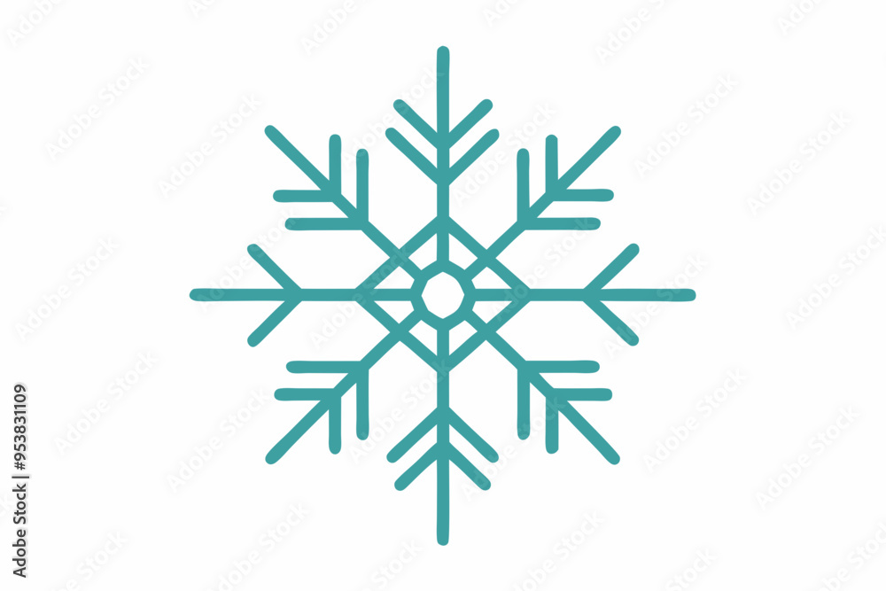 illustration of a snowflake icon illustration of a snowflake icon