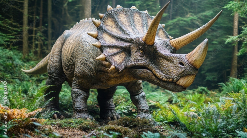 Fototapeta premium Triceratops in the Forest