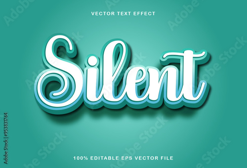 Silent bold text effect editable modern lettering typography font style