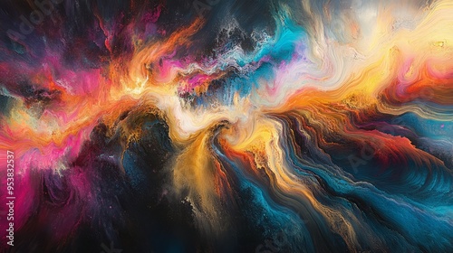 Wallpaper Mural Electric Flow: Abstract Art Explores the Dynamic Pulse of Energy Torontodigital.ca