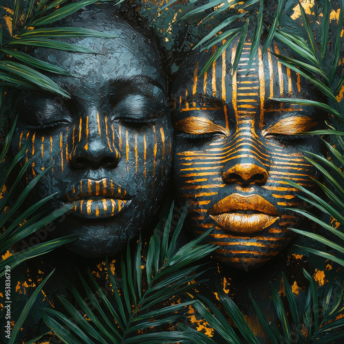 Fototapeta Naklejka Na Ścianę i Meble -  Tribal Faces.