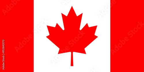 The national flag of Canada. Vector illustration