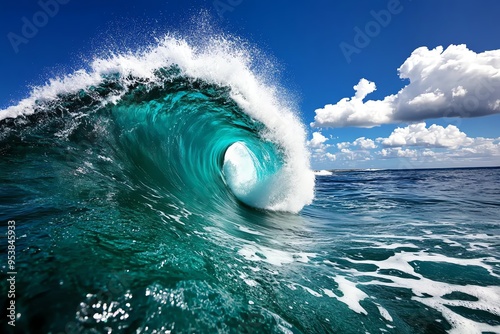 Renewable energy, tidal power, ocean currents harness the predictable movement of water for reliable electricity photo