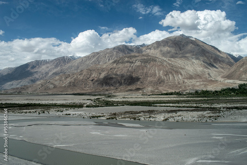 Wallpaper Mural Nubra Vally in Ladakh, India the scenic view of leh ladakh with free space Torontodigital.ca
