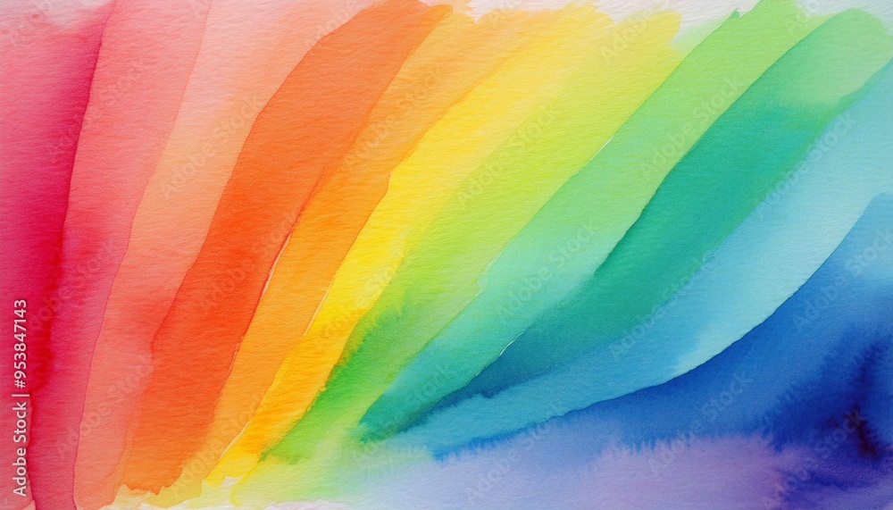 rainbow watercolor painted on textured paper - minimal retro style illustration, beautiful gentle abstract background rainbow watercolor painted on textured paper - minimal retro style illustration, beautiful gentle abstract background