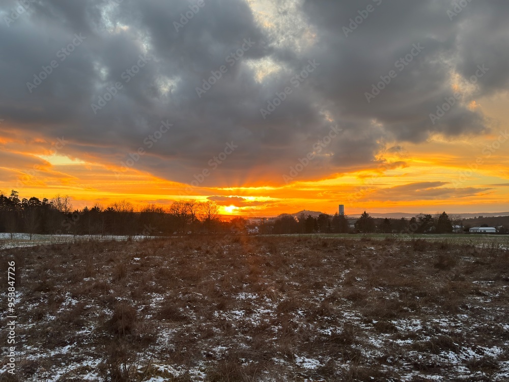 Obraz premium sunset in the mountains