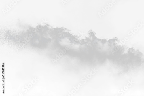 Realistic White Fog Overlay on Transparent Background