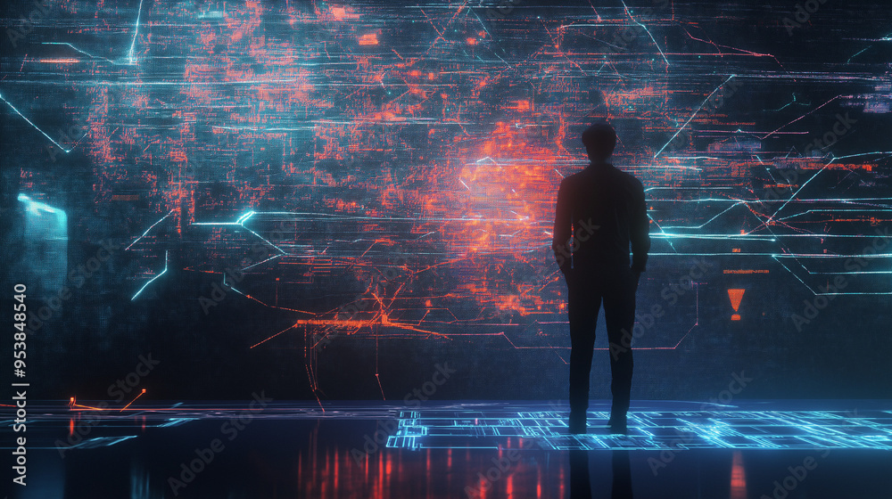 business man looking for solution, understanding and clarity about complex problem, brainstorm, Ai business man looking for solution, understanding and clarity about complex problem, brainstorm, Ai