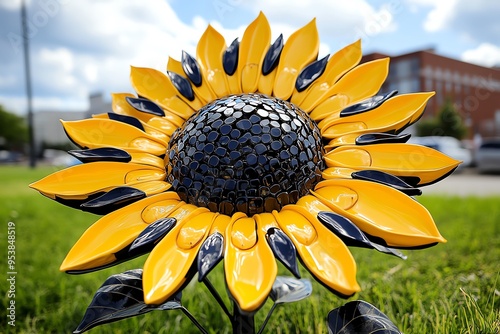 Sunflowers, natural art, living sculptures stand tall as masterpieces created by nature photo