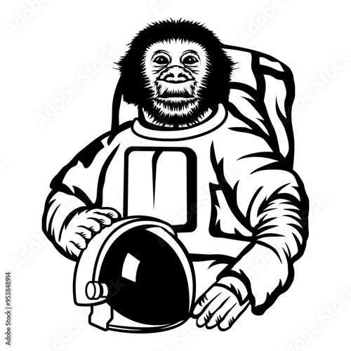 Astronaut Chimp Monkey Champanzee