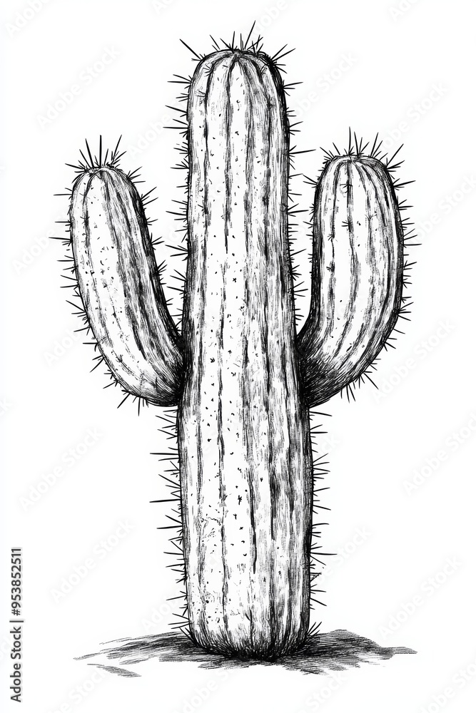 Simplistic Dreamy Illustration of Cactus for Children's Book Generative AI Simplistic Dreamy Illustration of Cactus for Children's Book Generative AI