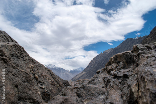 Nubra Vally in Ladakh, India the scenic view of leh ladakh with free space