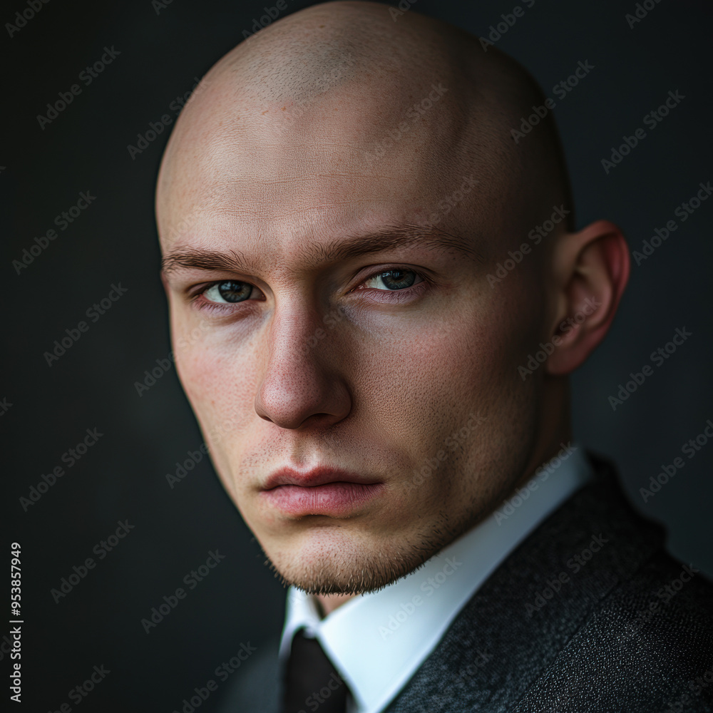 Bald Man Portrait. Bald Man Portrait.