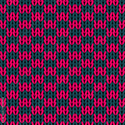 Knitted background pattern wallpaper knitting decorative print handmade textile knitting handiwork 