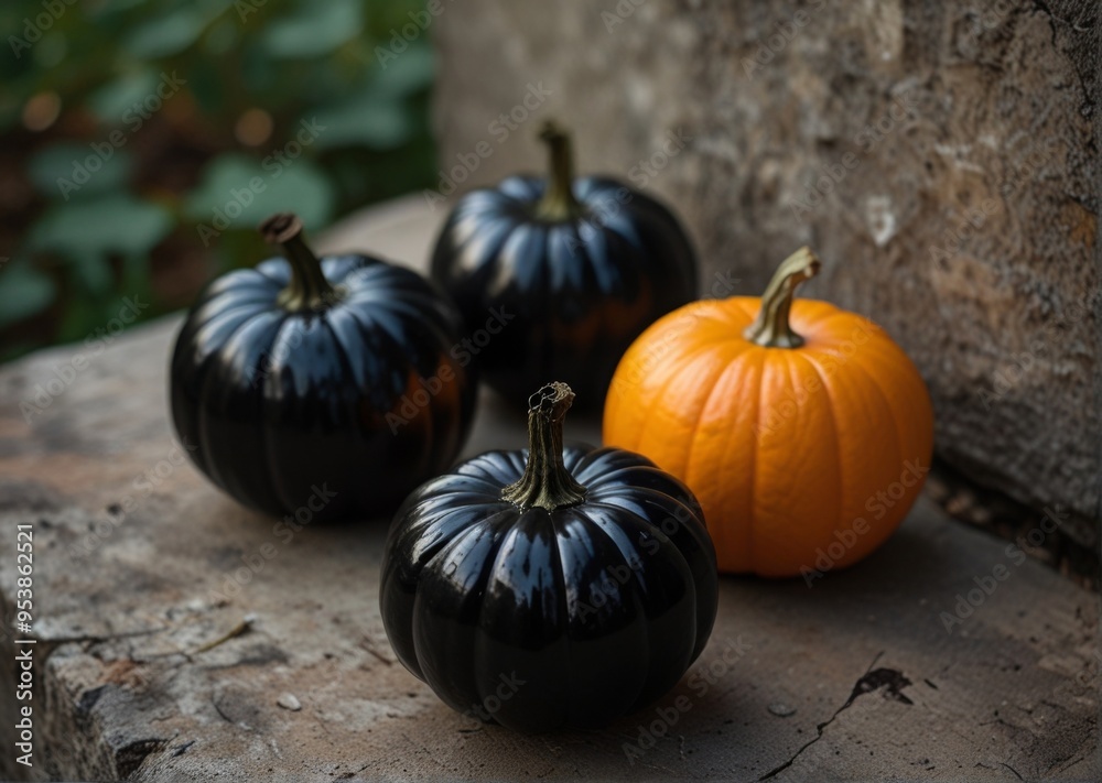 autumn still life, black roses, Halloween, pumpkins autumn still life, black roses, Halloween, pumpkins