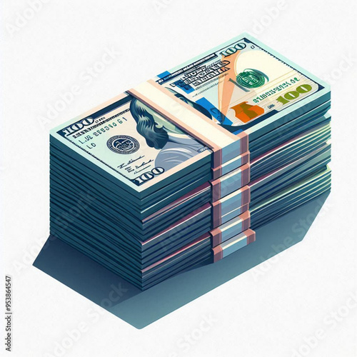 Free  Money vector money photo Gold coins and banknotes 3d cartoon style icon black Friday 
