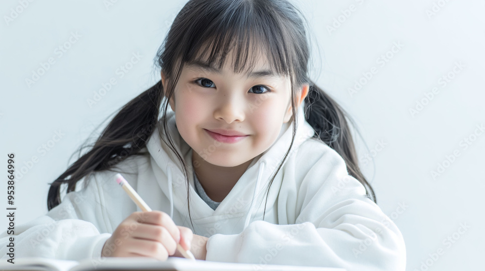 勉強中の女の子 勉強中の女の子