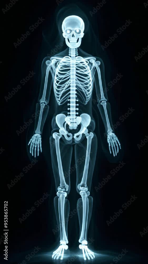 Detailed Human Skeleton Loop Animation for Medical Education Detailed Human Skeleton Loop Animation for Medical Education