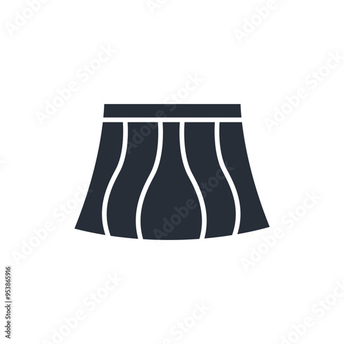 Skirt icon. vector.Editable stroke.linear style sign for use web design,logo.Symbol illustration.