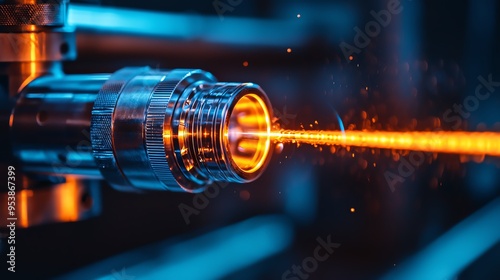 Laser amplification technology, focusing on the enhancement of laser beams for various high-power applications photo