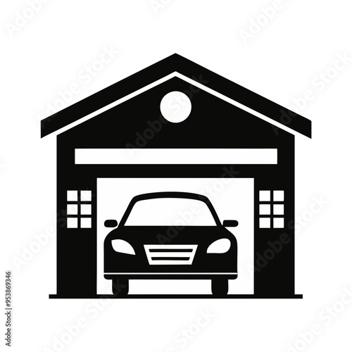 Car Inside A Garage