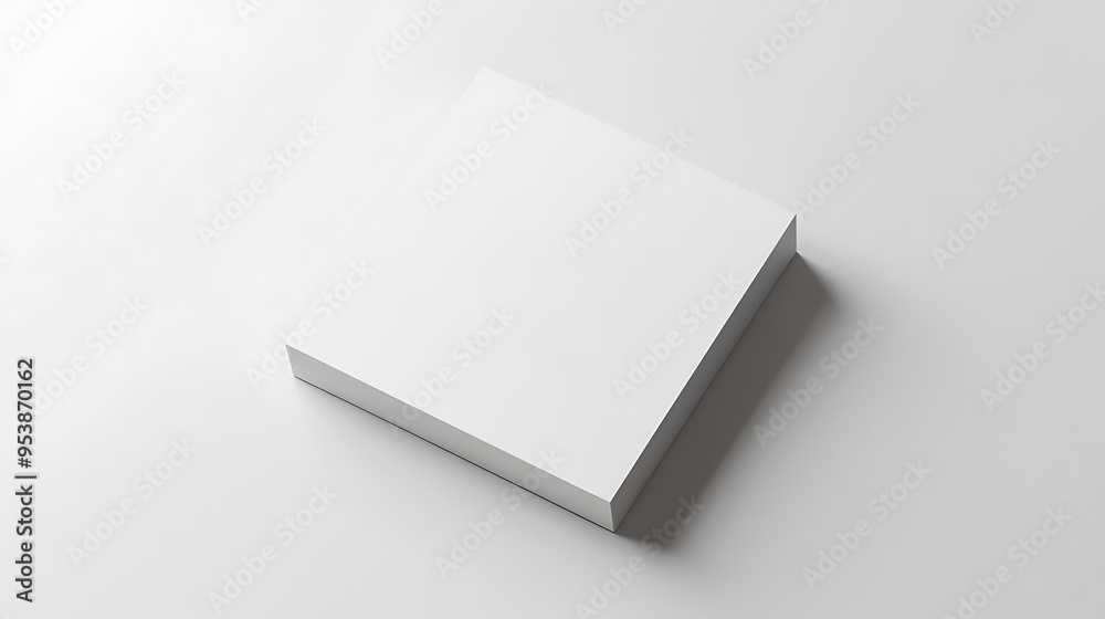 White Square Box on a White Surface with Shadow White Square Box on a White Surface with Shadow