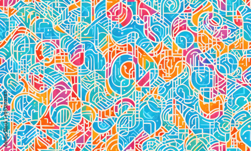 Abstract seamless geometric pattern. Abstract seamless geometric pattern.