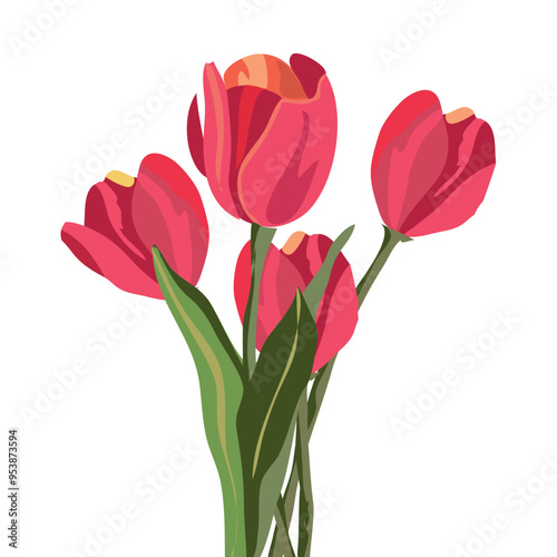 tulipanes, ramo de tulipanes, los tulipanes