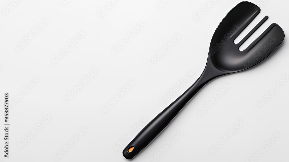 A sleek kitchen spatula placed on a clean white background with professional lighting perfect for promoting cooking utensils focusing on design and functionality A sleek kitchen spatula placed on a clean white background with professional lighting perfect for promoting cooking utensils focusing on design and functionality