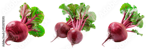 Set of beetroot. Isolated on transparent background.