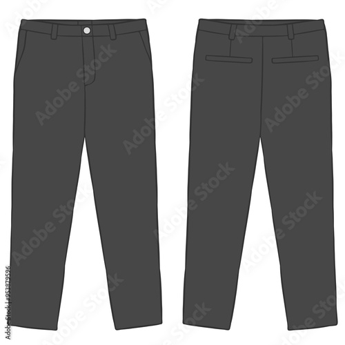 Fotografija black formal trousers pants mockup