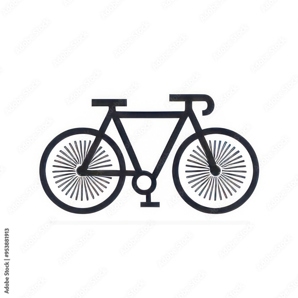 Minimalist Bicycle Icon in Monochrome Design Minimalist Bicycle Icon in Monochrome Design