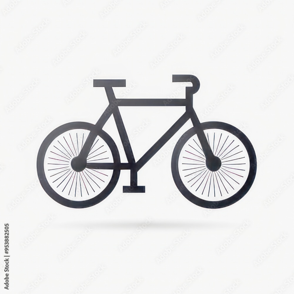 Minimalist Bicycle Icon in Monochrome Design Minimalist Bicycle Icon in Monochrome Design