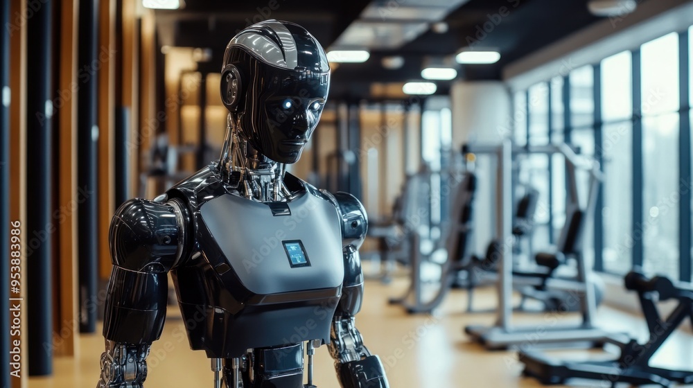 Robot in a Modern Gym Robot in a Modern Gym