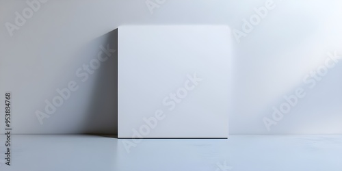 Wallpaper Mural A high-resolution stock photo featuring a blank square poster on a white background.  Torontodigital.ca