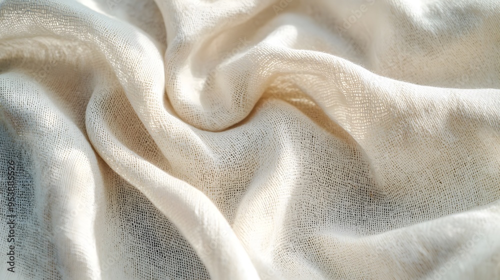 Minimalist Cotton Fabric Background with Subtle Wrinkles and Woven Texture Minimalist Cotton Fabric Background with Subtle Wrinkles and Woven Texture