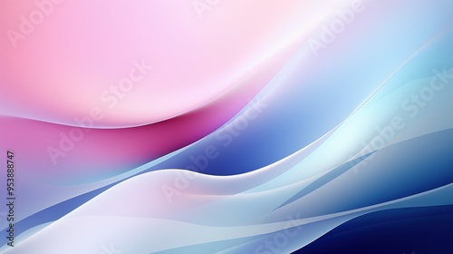 A smooth, flowing abstract design featuring soft gradients of pink, blue, and purple, ideal for backgrounds or digital art.