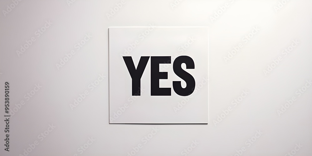 A simple yet striking stock photo of a poster with the word A simple yet striking stock photo of a poster with the word