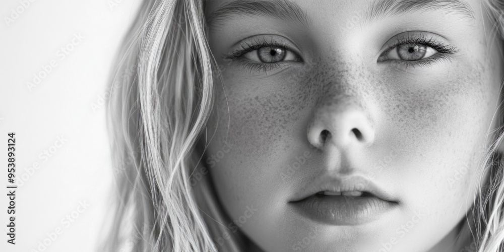 Woman with freckles Woman with freckles