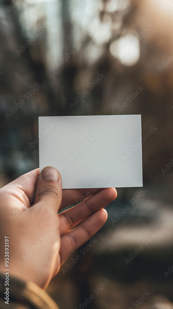 Bisglietto da visita tenuto in mano da business man, template 