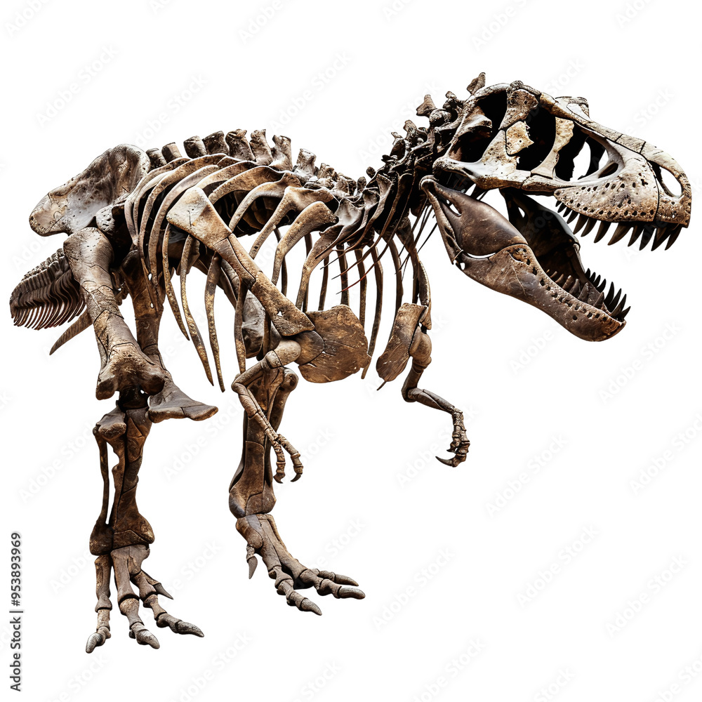 Complete T-Rex Skeleton Fossil Illustration
Complete T-Rex Skeleton Fossil Illustration