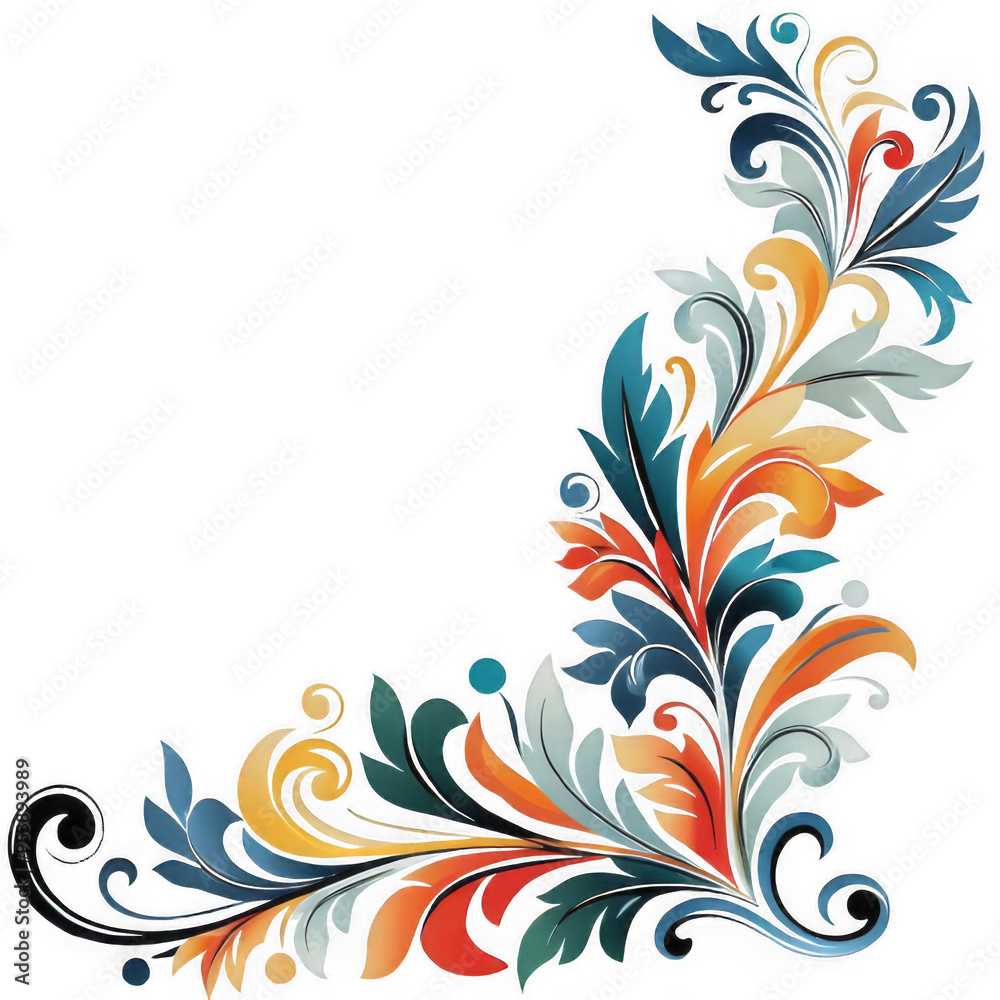 Decorative Botanical Art with a Beautiful Floral Arrangement on Transparent Background Decorative Botanical Art with a Beautiful Floral Arrangement on Transparent Background