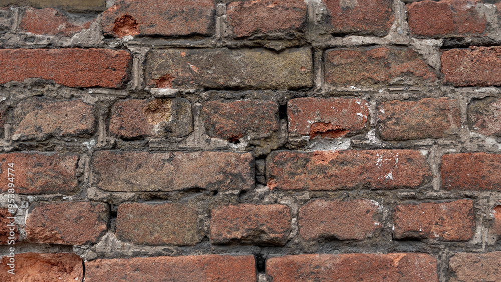 Fototapeta premium pattern old brick wall close up