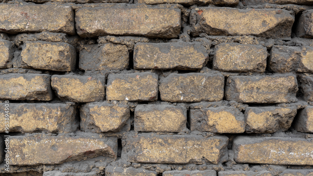 Obraz premium pattern old brick wall close up