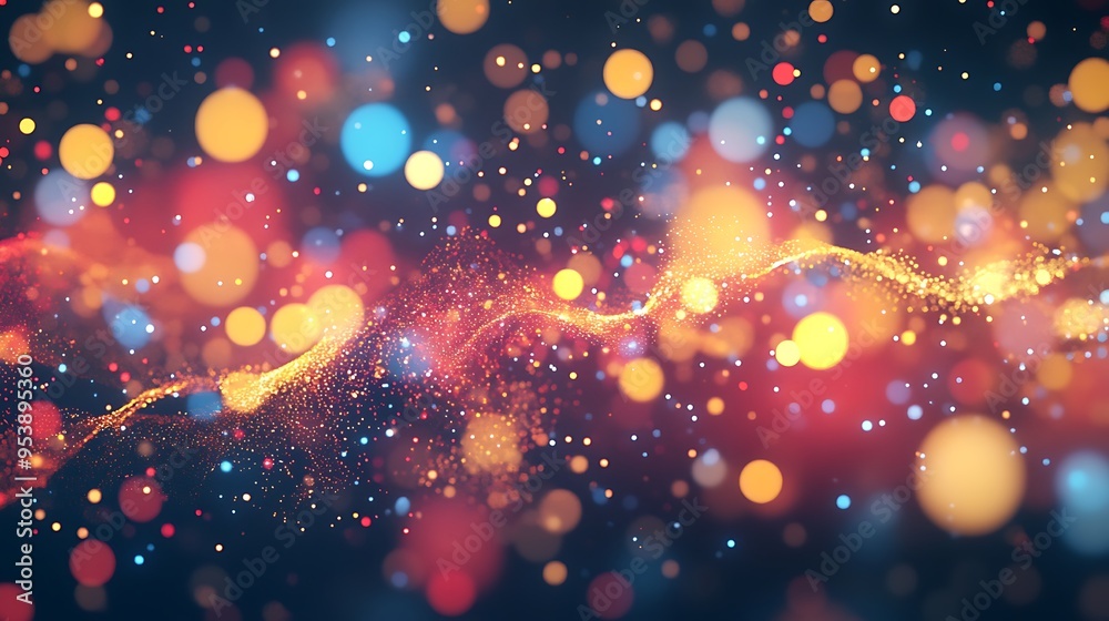 Abstract Swirling Lights with Bokeh Effect Abstract Swirling Lights with Bokeh Effect
