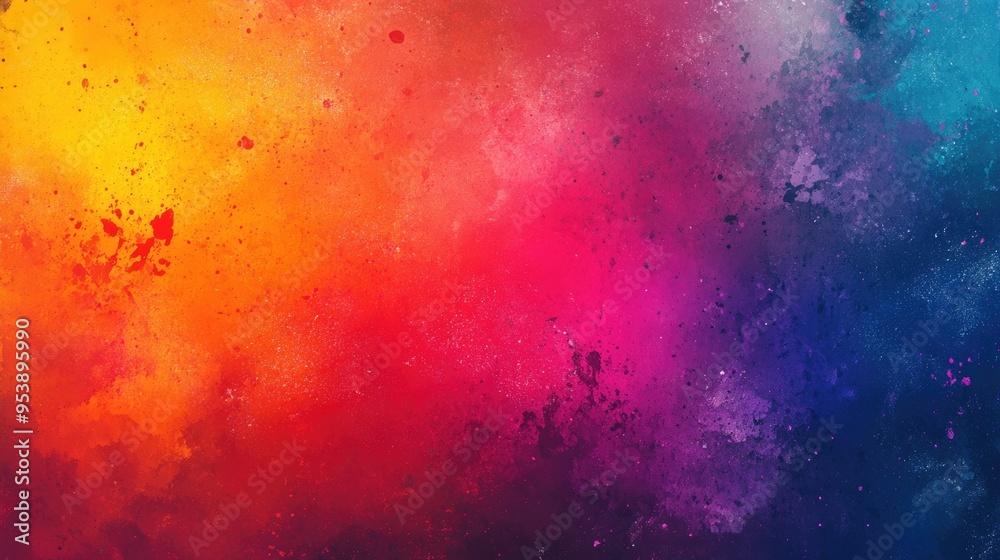 Fototapeta premium Paintball Splat. Colorful Brush Strokes on Abstract Grunge Background